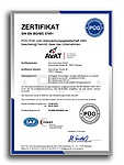 AVAT Urkunde - DIN EN ISO/IEC 27001 - Sicherheitsmanagementsystem