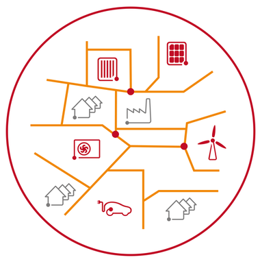 AVAT heat control system for controlling heating grids and combined heating networks