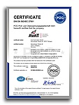 AVAT Certificate - DIN EN ISO/IEC 27001 - Security Management System